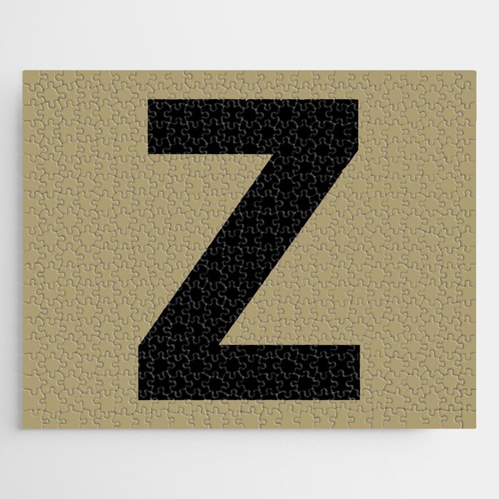 Letter Z (Black & Sand) Jigsaw Puzzle