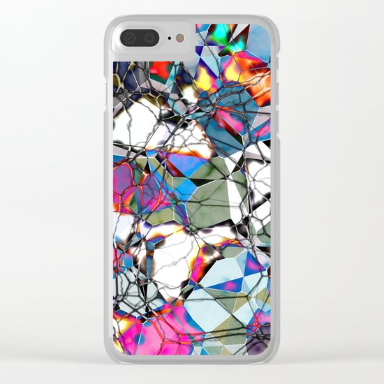 Abstract Geometric Web Clear iPhone Case