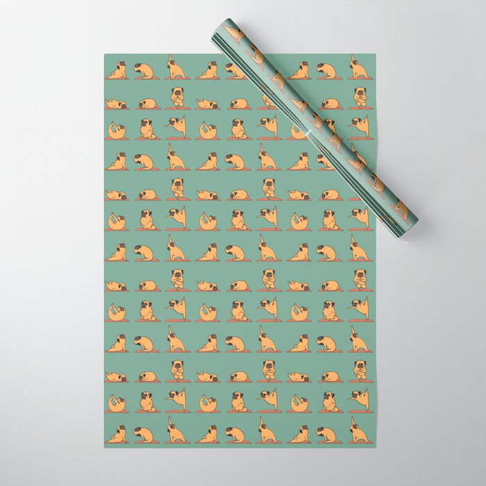 Pug Yoga Wrapping Paper