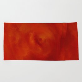 Abstract flare rich red Beach Towel
