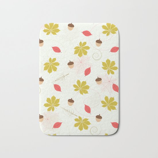 Autumn Pattern Bath Mat