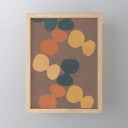 Nordic Earth Tones - Abstract Shapes 4 Framed Mini Art Print