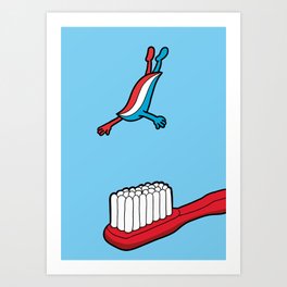 Dental Olympic Diving Art Print