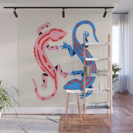 Colorful salamanders Wall Mural