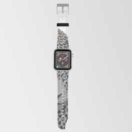  digital painting of a gray leopard Apple Watch Band