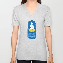 Lotus Buddha V Neck T Shirt