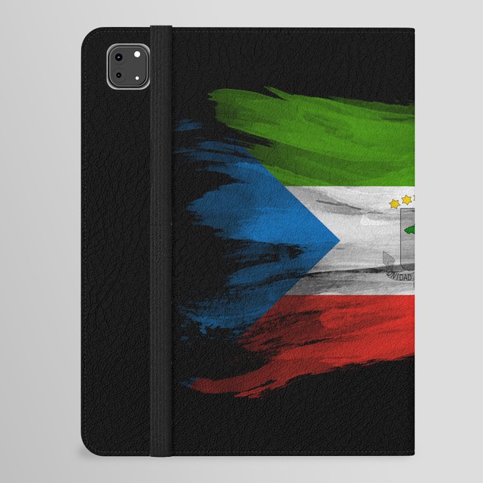 Equatorial Guinea flag brush stroke, national flag iPad Folio Case
