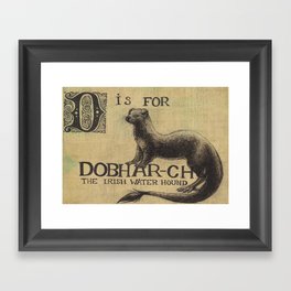 Alphabestiary D - Dobhar-Chu Framed Art Print