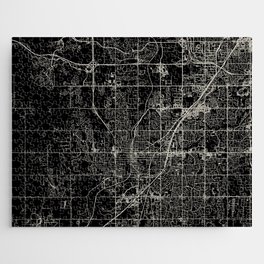 Olathe USA - black and white city map Jigsaw Puzzle