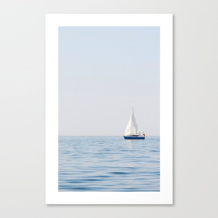 Sailing the calm Sea Canvas Print