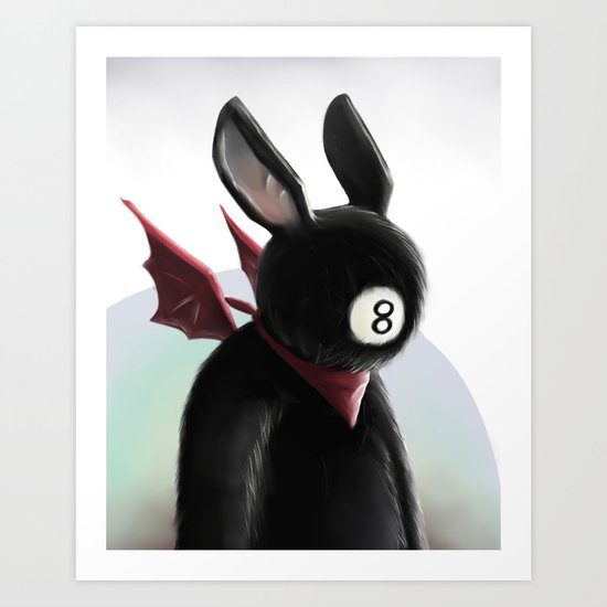 Eightball demon Art Print