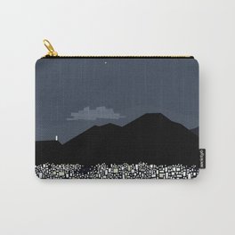 Caracas City at Night by Friztin Carry-All Pouch | Midcenturymodern, Darkblue, Graphic Design, Abstract, Modern, Venezuela, Illustration, Landscape, Mcm, Drawing 