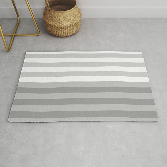 Horizons Abstract Landscape - Pastel Grays Rug