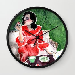 Tea Time Glamour  Wall Clock