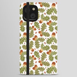 Acorns in Autumn iPhone Wallet Case