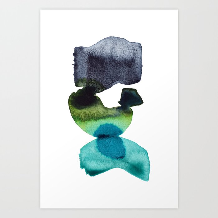 Weight Of The World Minimalist Abstract Watercolor Painting Art
