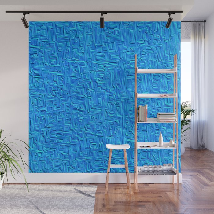 Souful Sky Blue Texture Abstract Wall Mural By Carlieamberpartridge Society6
