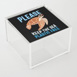 Please Keep The Sea Plastic Free Acrylic Box