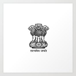 emblem of India. Art Print