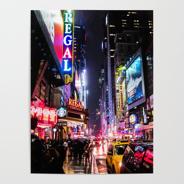 New York City Night Poster
