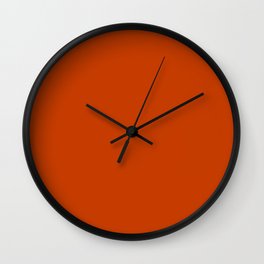Rusty Burnt Orange Solid Rich Rust Colour Wall Clock