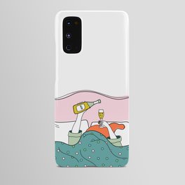 Woman and wine Android Case