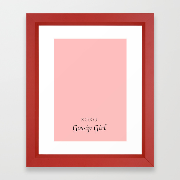 Xoxo Gossip Girl Tvshow Framed Art Print By Aestheticsaloni Society6