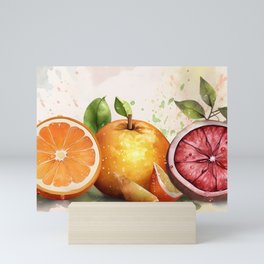 Citruses and fruits collection Mini Art Print