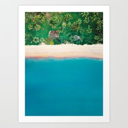 Tropical Beach Vibes | Aerial Photography  Art Print