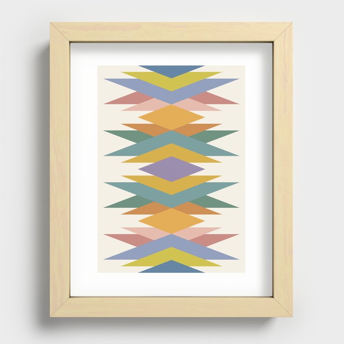 Bold Geometric Triangles II Recessed Framed Print