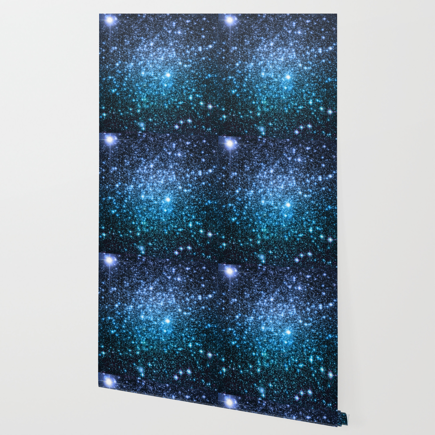 Galaxy Sparkle Stars Periwinkle Blue Turquoise Ombre Wallpaper by  2sweet4words Designs | Society6