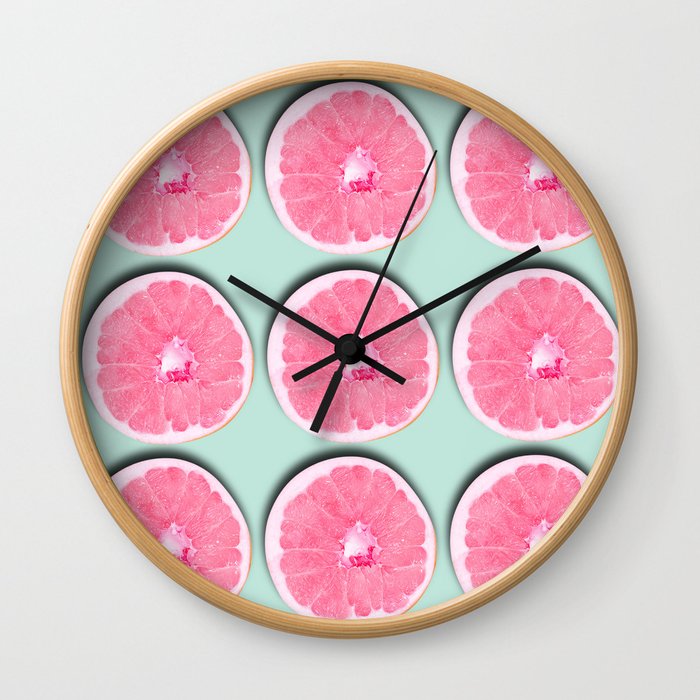 Grapefruit fruit pattern  Wall Clock