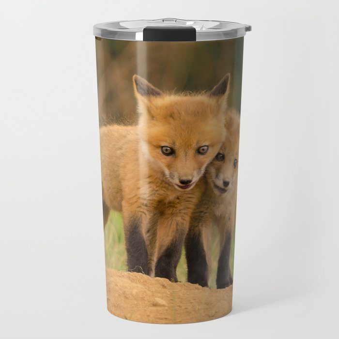 Close to You Baby Red Fox Photograph Travel Mug And Other Merch