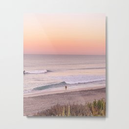 Sunrise Surfer Metal Print | Pinksky, Surfboard, Falldecor, Encinitas, Beachscene, Tamarackbeach, Photo, Autumncolors, Teenbedroom, Neutraldecor 