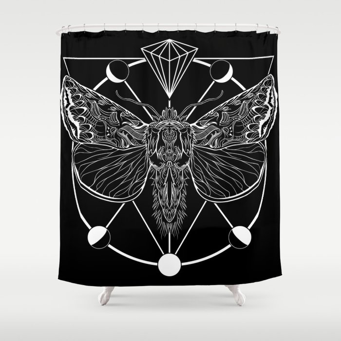 Icarus Moth Shower Curtain