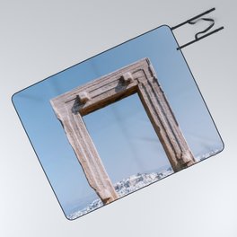 Ancient Ruin on the Greek Island of Naxos | Vibrant & Authentic Travel Photography Fine Art  Picnic Blanket