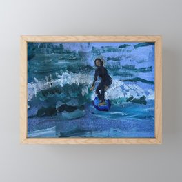 Surfer Girl Framed Mini Art Print