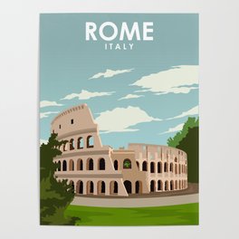 Rome Italy Travel Poster Poster