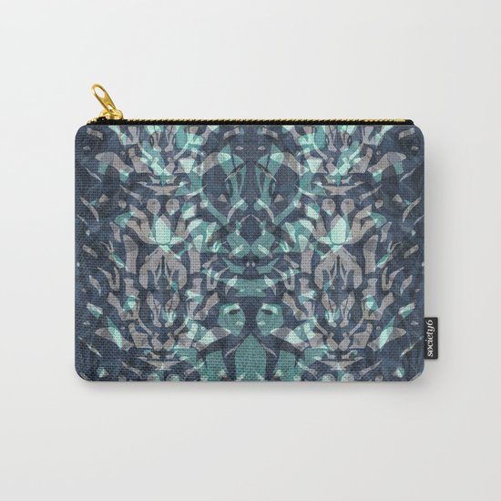 Abstract blue black pattern. Carry-All Pouch
