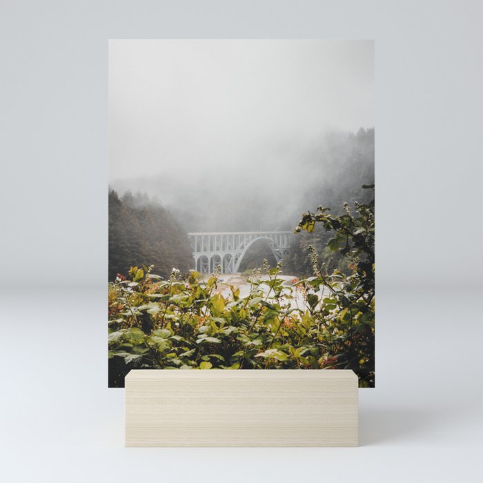Oregon Coast Bridge and Fog | Landscape Photography | PNW Mini Art Print