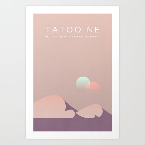Outer Rim Travel Bureau: Tatooine Art Print