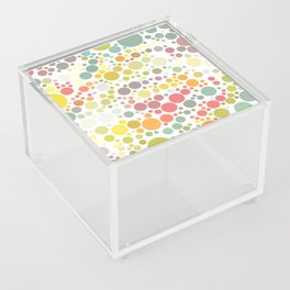 Light Multicolor Fruit Palette Polka Dots Pattern Acrylic Box