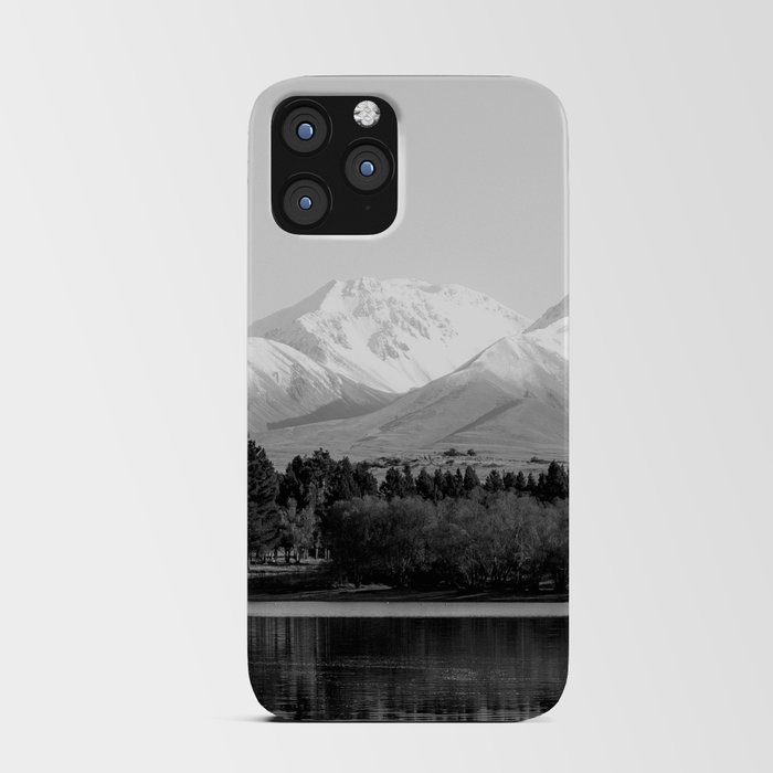 Mountain Lake Black and White Nature Photography iPhone Card Case