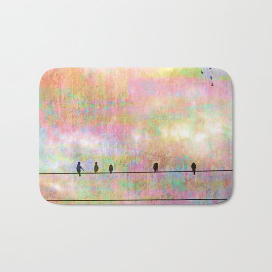 The Quickening, Abstract Sky and Birds Bath Mat