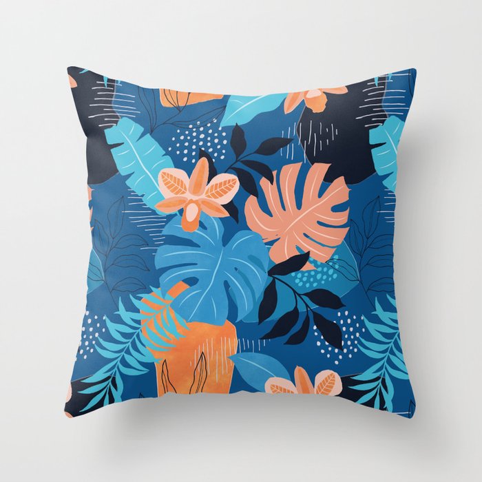 Tropical print discount throw pillows