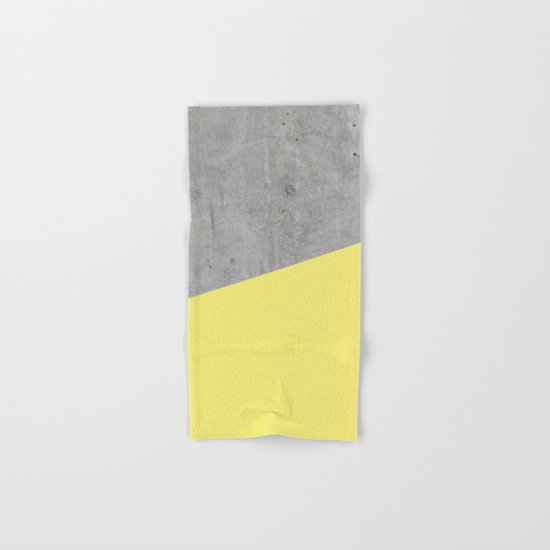 Concrete and yellow Hand & Bath Towel