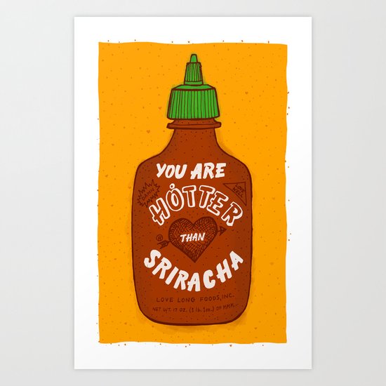 Sriracha Valentine Art Print