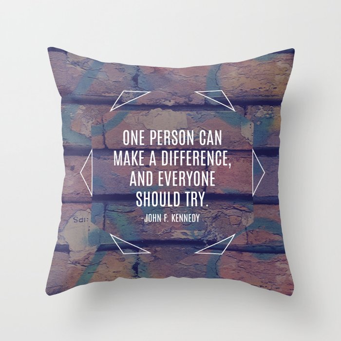 John F. Kennedy Quotes Throw Pillow