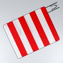 Large Red and White Stripes | Vertical Stripes | Picnic Blanket