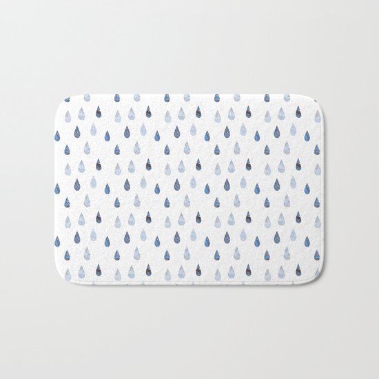 Rain drops Bath Mat